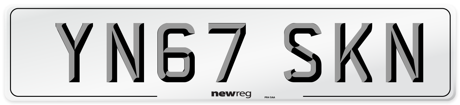YN67 SKN Number Plate from New Reg
